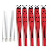 Senroce Ladybug Pens Bug Pens Cute Insect Pen Silicone Gel Pen Black Ink 5-Pack with 10 Black Refills Durable Stationery