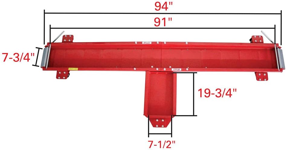 Extreme Max 5001.5108 Motorcycle Dolly 1250 lbs. - Extra Long (91")