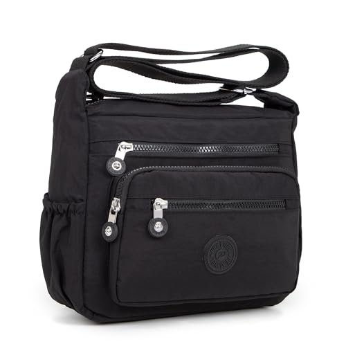 Image of Pealwel Women Shoulder Handbag Roomy Multiple Pockets Bag Ladies Crossbody Purse Tote Top Handle Satchel