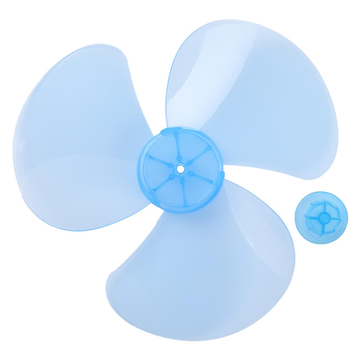 Three/Five Leaves Plastic Fan Blade Replacement for Standing Pedestal Fan with Nut Cover Sky Blue 12 Inch