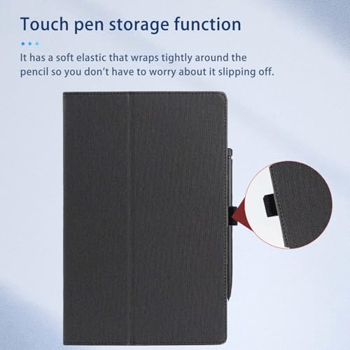 Case for TCL NXTPAPER 11 Plus 11.5inch Tablet,NOUKAJU Tablet Protection Case,Cover with Pencil Holder and Wrist Strap,Folding Stand,Protection Cover for TCL NXTPAPER 11 Plus(Black) by NOUKAJU - Image 5