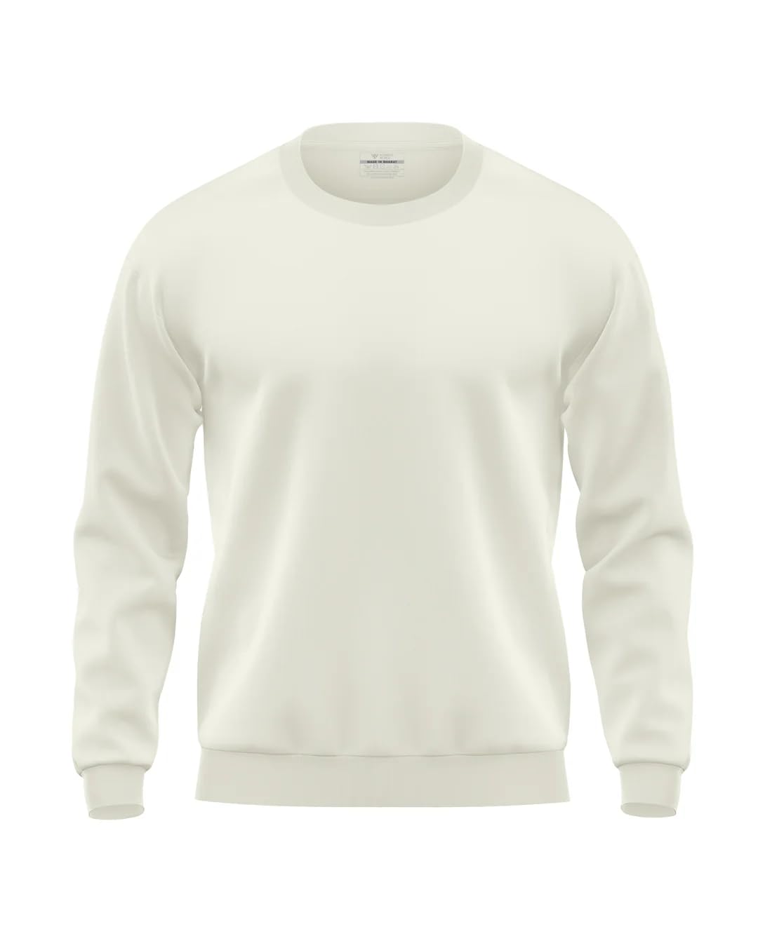 warriorworld Men's Sweatshirt | 100% Cotton Crew Neck Pullover | Soft Ribbed Cuffs & Hem | Minimalist Winter Wear for Men-picture-25