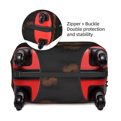 Halloween Owl Ghost Pumpkin 1 Tsa Approved Luggage Cover For 18-32 Inch Suitcases Scratch-Resistant Stretch Luggage Cover4