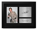 HWC Trading Mark Hamill USL Framed Signed Printed Autograph Star Wars Print Photo Picture Display - US Letter Size
