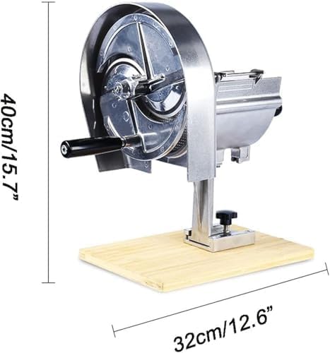 Manueller Gemüseschneider mit Griff, Edelstahlschneider für Obst, 0-12 mm verstellbare Dicke, Küchen-Mandoline