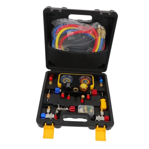 FELTECHELECTR Car Refrigeration Service Set Ac Manifold Gauge Storage Box R410a/ /r22/r32 Kit for Air Conditioning Evacuation Charging