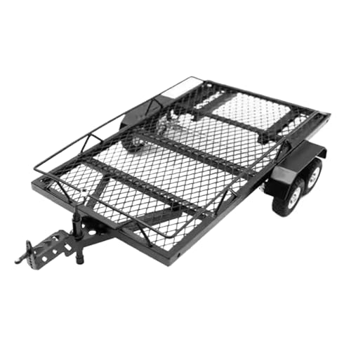 Remorque en métal pour TRX4M et SCX24 : châssis robuste 1/18