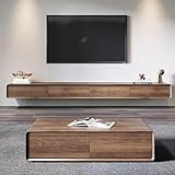 Supporto TV galleggiante: il nostro supporto per TV presenta un design moderno elegante e minimalista di metà secolo. La sua struttura ultrasottile e sottile e galleggiante consente di risparmiare spazio e consente una facile pulizia con un aspirapolvere, perfetta per un uso familiare a lungo termine. Migliora il tuo salotto con questo mobile elegante e funzionale che completa qualsiasi arredamento fornendo ampio spazio di archiviazione.