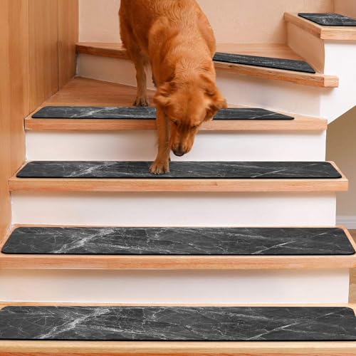 Non Slip Rubber Carpet Stair Treads for Wooden Steps Indoor,