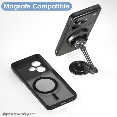 Image of Amazon Basics Back Cover for Realme P4 Pro 5G Compatible with Mag-Safe Smoke Back | Shockproof Design | Hard Transparent Back Case (Black Smoke Mag-Safe)