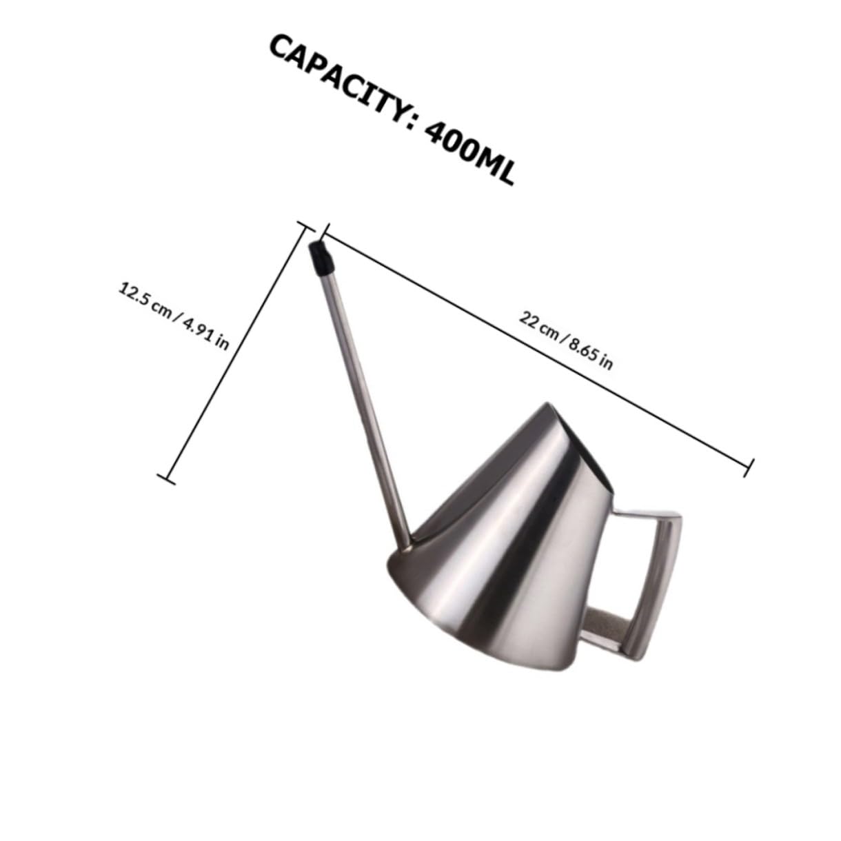 Annaffiatoio per Giardino in Acciaio Inox Beccuccio lungo Vaso per Annaffiare Piante da Esterno Strumento per Piantare in Giardino