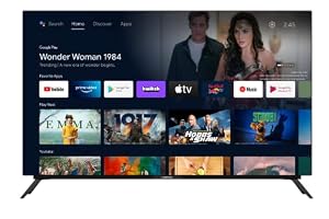 GRUNDIG (55 GOB 9280) Fernseher 55 Zoll (139 cm) OLED TV, Android TV, 4K UHD, HDR10+, Dolby Vision, Dolby Atmos, Chromecast built-in, Woofer, Smart TV, Schwarz