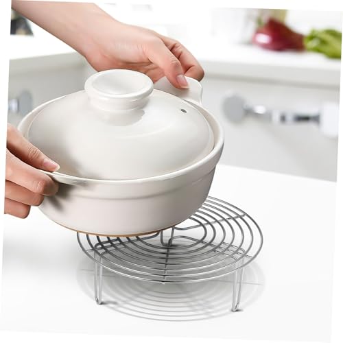 Cabilock Round Stainless Steel Cooling Rack Versatile Steamer Rack for Air Fryer Stockpot High Leg Design for Baking Cooking Cooling Wire Structure for Improved Air Circulation - Image 9