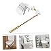 SEWACC Durable Copper Toilet Flush Button Lever Side Mount Replacement for Standard Toilet Tanks Easy Tool Installation Comfortable Use for Elderly Silver Finish