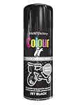 400ml Colour IT Jet Black Gloss All Purpose Household Spray Paint for Metal Wood Plastic