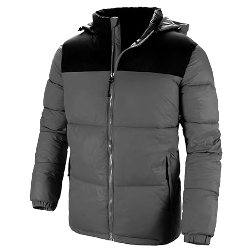 Veste à capuche hivernale pour hommes idéale pour trajets urbains et marche