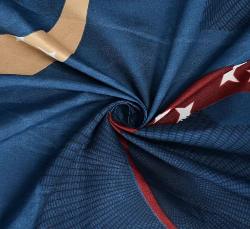 Image of Pure Cotton 220tc Flat Single Printed Bedsheets for Summer Breathable | Wrinklefree (Size-60 X 90 Inch or 228 x 152 cm) with 1 Pillow Covers (Size-17 X 27 Inches, Dark Blue)