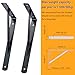 Heavy Duty Shelf Brackets, 8 in X 5 in Wall Mount L Steel Bracket for Floating Shelf, Black, 4 Pack