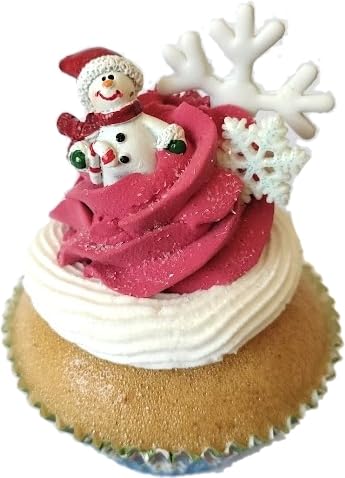 Imagine Out Loud Fake Cupcake Single Snowflake Frosty Christmas Holiday