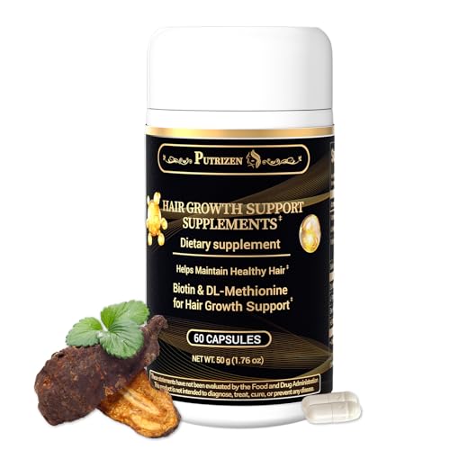 Hair Growth Vitamins for Women with Thinning Hair – Advanced Amino Acid & Fo-Ti Formula for Stress-Related & Postpartum Hair Loss – Supports Thicker Hair – Made in USA – 30 Day Supply