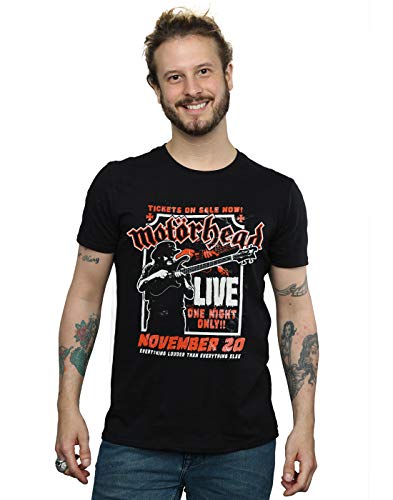 Absolute Cult Motorhead Hombre Lemmy Firepower Camiseta Negro Small