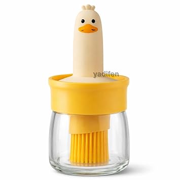 YADIFEN Oil Dispenser Bottle with Silicone Brush for Kitchen – Container Bottle for Easy Cooking & Basting (Pack of 1)