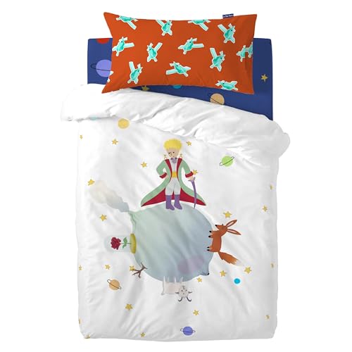 happyfriday Le Petit Prince Parure de lit 2 pièces Multicolore 100 % coton 100 x 120 cm 150 fils