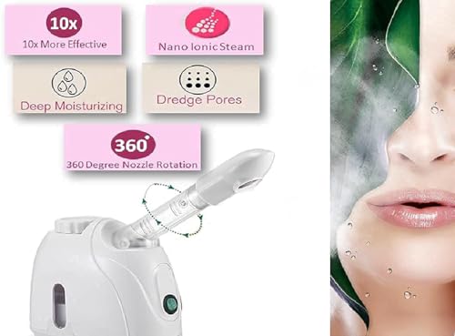 Image of Facial Steamer K-33S for Face, Nose and Cough Steam Vaporizer, Nozzle Inhaler, Facial Sauna, and Facial Steamer Machine for Adults, Kids, Men and Women Multipurpose Steamer