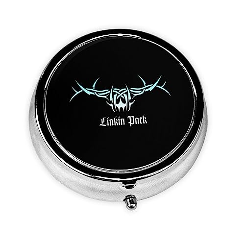 ピルケース リンキン・パーク 携帯用 薬ケース 金属 くすりいれケース ピルボックス 薬箱 コンパクト 薬ポーチ 薬入れ おしゃれ 1日3回 かわいい 小型 丸型 小さい コンパクト 持ち運びやすい 小分け 仕切り付き 小物入れ 老人 子供旅行に便利
