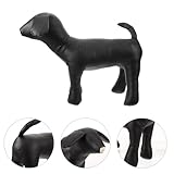 MERRYHAPY Hundeschaufensterpuppe aus Flexiblem Pu Leder Stehendes Hunde Ausstellungsmodellm Freistehende Haustier Kleiderpräsentation für Kleine Hunde