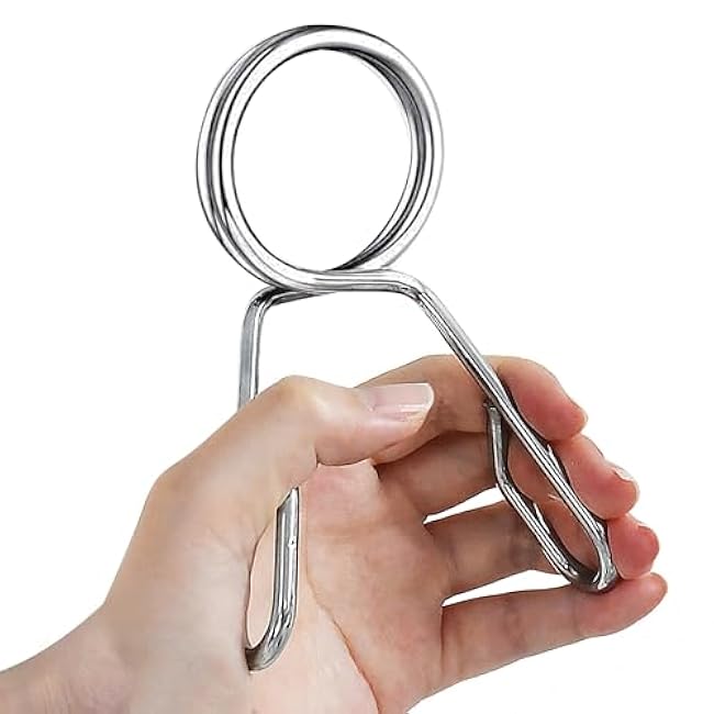 Balelinko 2 Inch Dumbbell Spring Collars Barbell Clamps Locking Collars Clips for Weightlifting Exercise Fitness Training Supplies