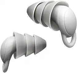 Tampão De Ouvido Abafador Ruídos Diminui Ronco Barulho Ideal para Natação Dormir Estudar (Branco)