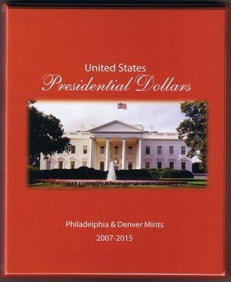 Vinyl Presidential Dollars 2007 - 2015 P D Coin Folder
