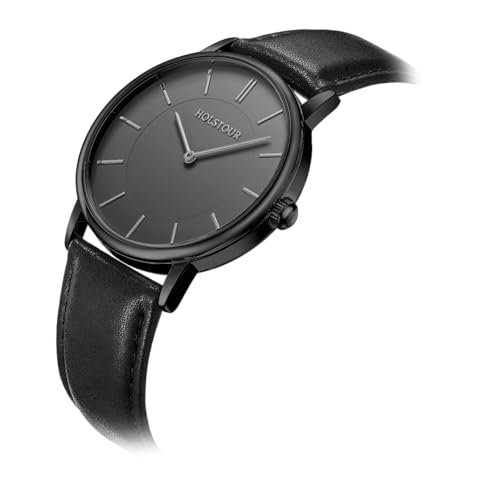 Image of HOLSTOUR Watches for Men Minimalist Fashion Business Wrist Watch Analog with Leather Strap