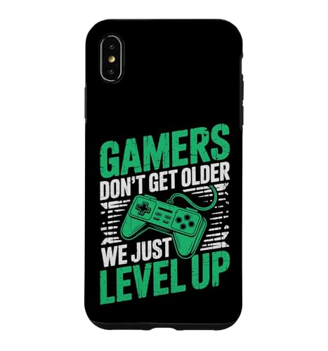 Gamers Don't Get Older We Just Level Up Funny Gamer Retro �X�}�z�P�[�X iPhone XS Max �p