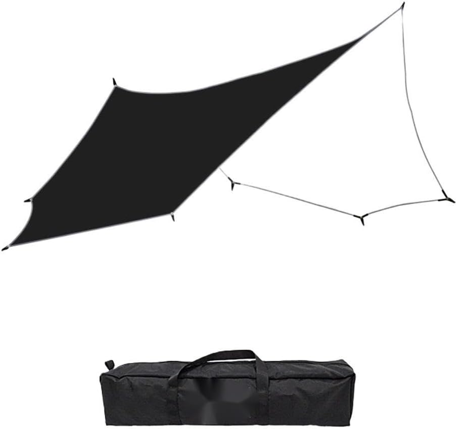 Camping Awning Canopy Tarp Durable Waterproof Lightweight for Outdoor Tent Shade Multi-Purpose Use(Black)