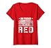 Womens On Friday We Wear Red American Flag Military Supportive V-Neck T-Shirt