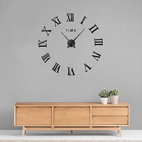 Horloge Murale 3D Avec Effet Miroir, Design Moderne Simple, Grande Arabie Saoudite, Autocollant Numérisé, Décoration De Maison  15