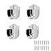 ZHIQIN 4 piezas 25 mm Soporte para Cortinas Soporte Barra Armario Cortina para Barra en Forma Soporte de U Soportes
