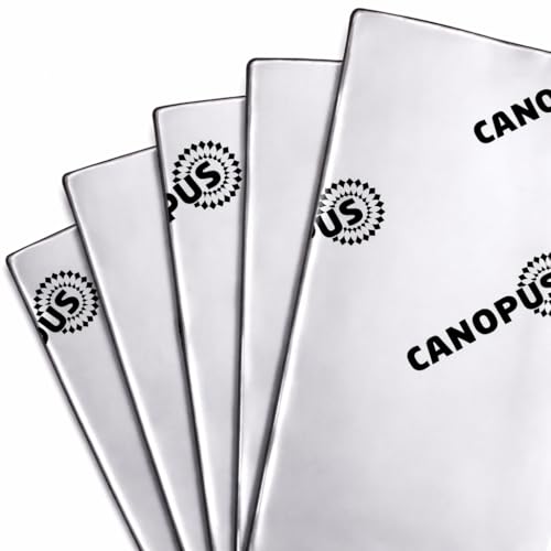 CANOPUS Professional Car Sound Deadening Self Adhesive Mat 80 mil 5 sqft Pack of 5 Sheets Butyl Sound Deadener Mat Audio Car Noise Dampening Material for Trunk Door Floor and Ceiling Silver