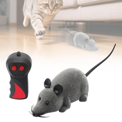 Remote Control Mouse,Remote Control,Cat Toys for Indoor Exercise Remote Rat Toy,Realistic RC Fake Rat Mouse Toys Wireless Chasing Electronic Interactive Cat Toys Prank Joke Scary Trick Rats for Cats