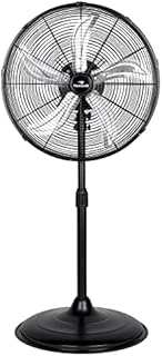 Tornado - 20 Inch Heavy Duty Industrial Pedestal Stand Fan with Aluminum High Speed Blades Oscillating Movement and Adjustable Height - UL Safety Listed