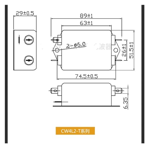 Filtre d'alimentation CW4L2-10A-T bifonctionnel 220V AC