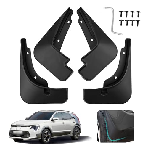 Image of Custom Fit for Mud Flaps KIA NIRO HEV 2023-2024 2025 Mud Splash Guard Front and Rear 4-PC Set