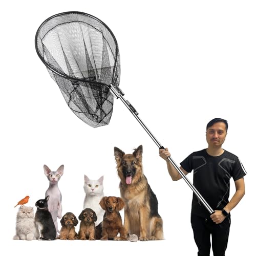 Smarkey Filet de Pêche pour Chien, Filet de Capture pour Animaux, Filet de Piège pour la Faune et la Volaille, Filet d'Atterrissage pour Poissons de Type Thon pour Chien, Chat, Poulet, Oie, Canard