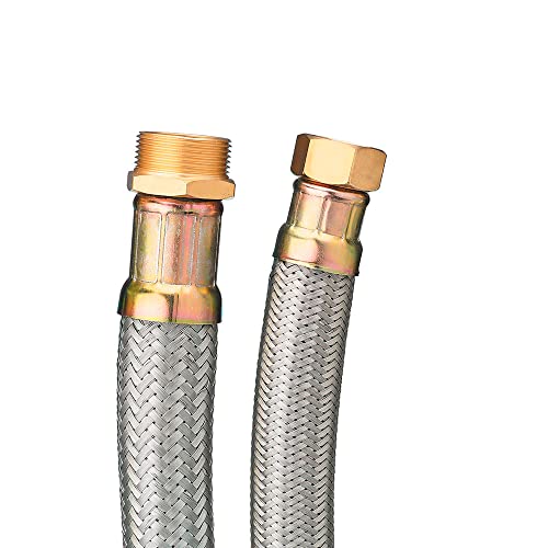 Latiguillo Super Acero Galvanizado- Macho Hembra 1' - Grupos de Presión y Contadores (50 cm)