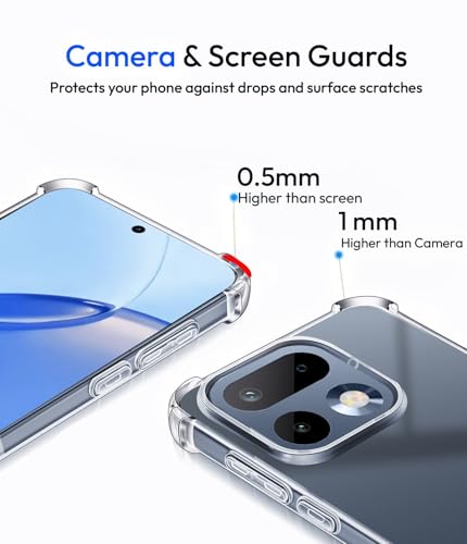 Image of KAPAVER Essential Back Cover Case Compatible with Realme 16 Pro - Clear (PC+TPU) (Realme 16 Pro - Clear)