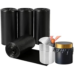 200 Pack Small Garbage Bags - Black - Perfect for Desktop Trash Cans - Odorless