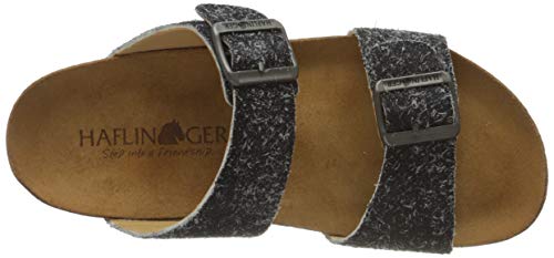 Image of HAFLINGER Andrea Elegant Leather Sandals with Rubber Sole and Cork Latex Footbed Unisex