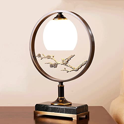 ZAIZAI Lámpara de Mesa atmósfera Zen Estilo Chino Hotel Sala de Estar Dormitorio lámpara de Noche lámpara de Estudio (Color : Dimmer Switch, Size : 30 * 45cm)